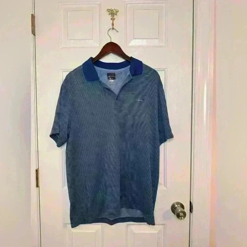 Greg Norman golf polo, good condition, blue, XL, lightweight